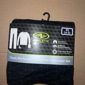 Athletic Works Youth Thermal Set in Black and Blue